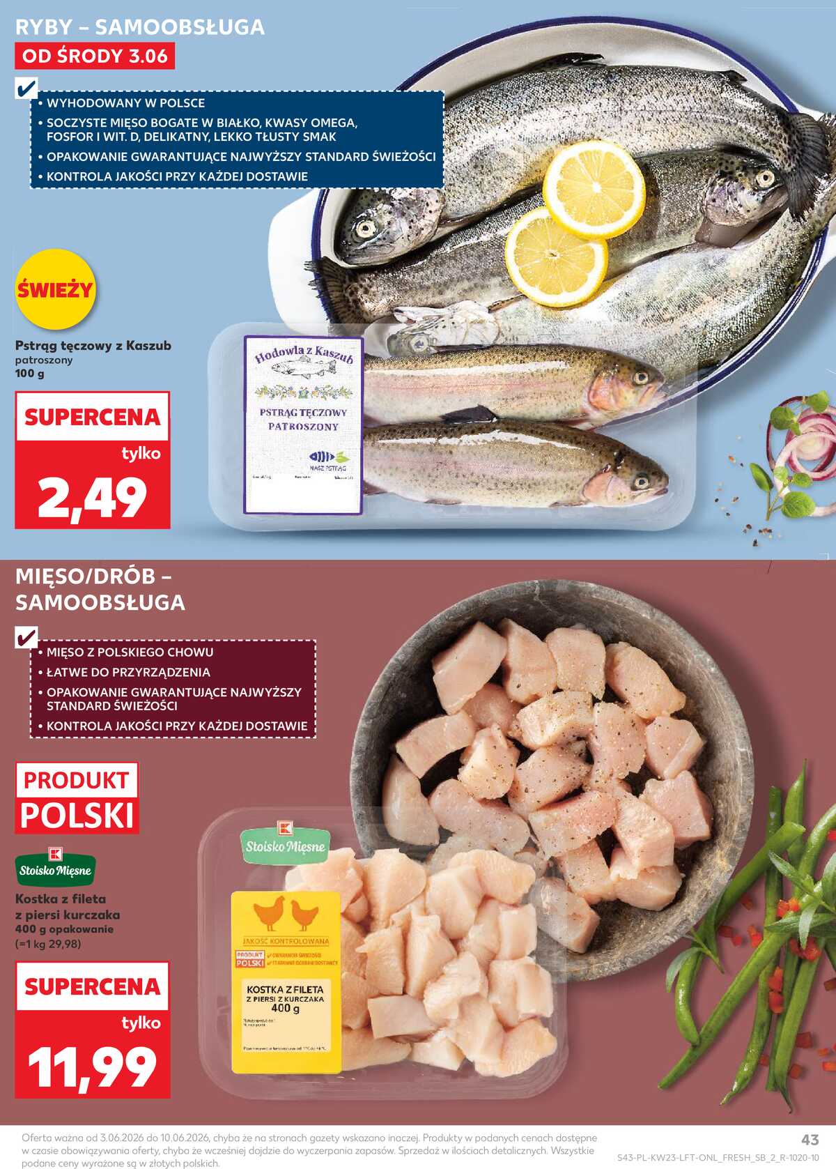 Leták Kaufland Polsko 3.6.-10.6.2026 - Noviny týdne strana 43