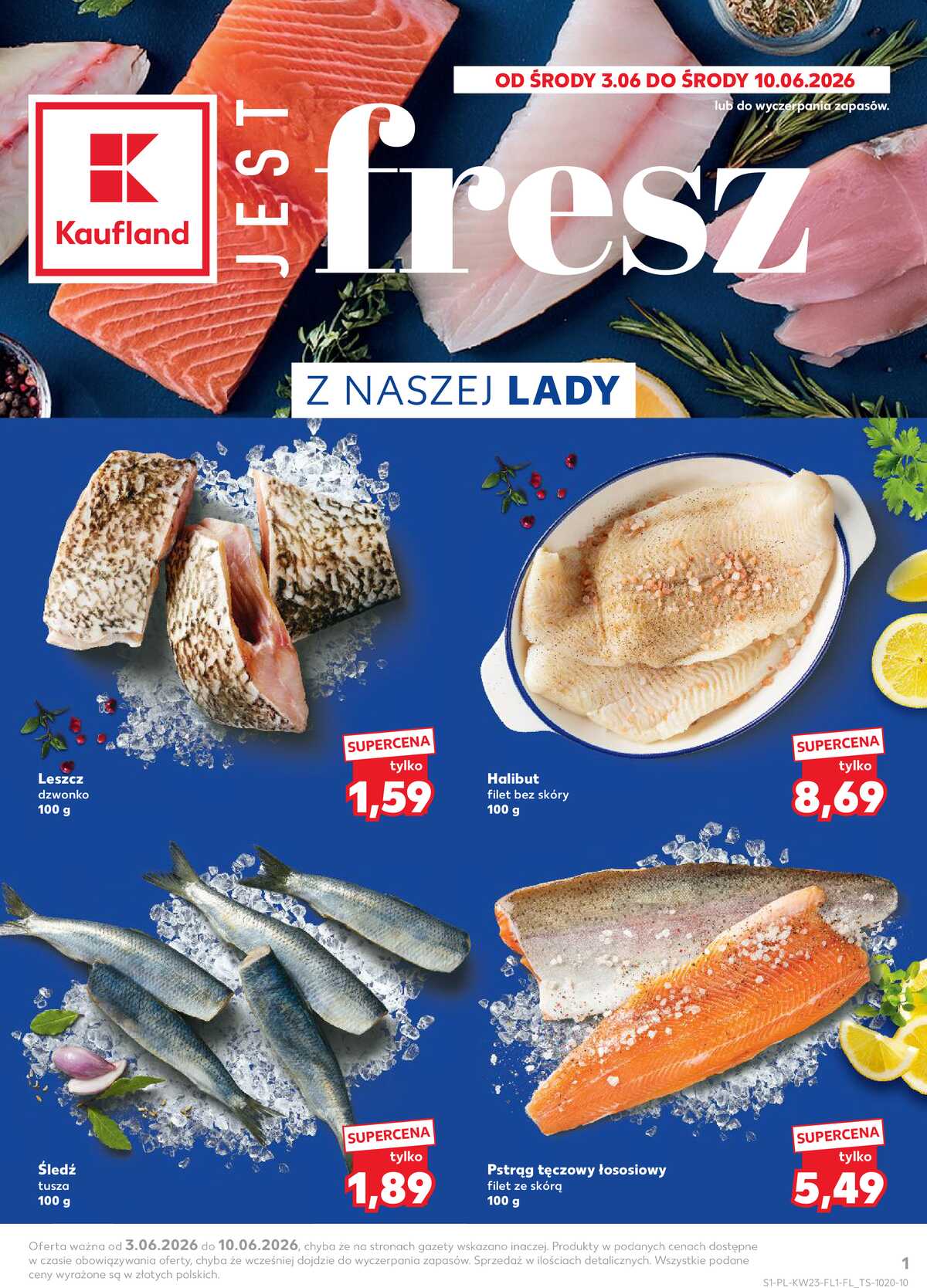 Leták Kaufland Polsko 3.6.-10.6.2026 - Ryby z našeho pultu strana 1