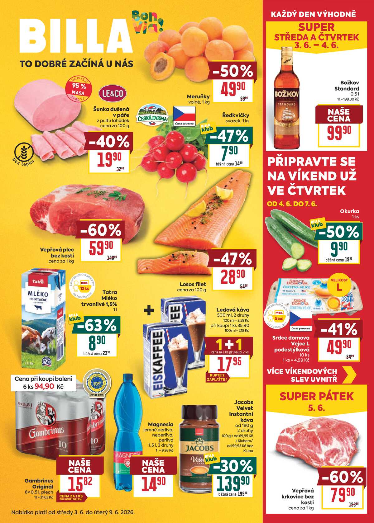 BILLA malý leták od 3.6. do 9.6.2026 strana 1