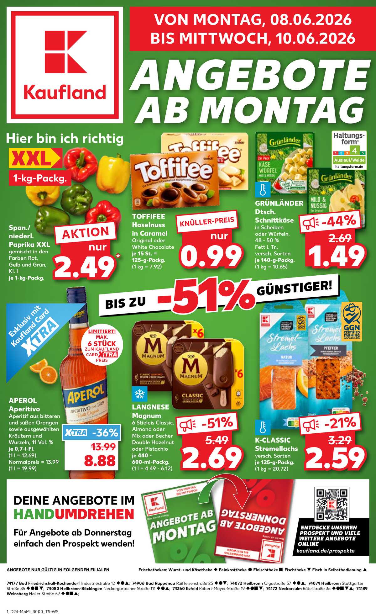 Leták Kaufland Německo 8.6.-10.6.2026 strana 1