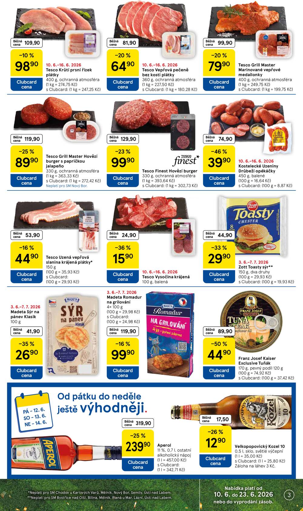 Tesco supermarkety od 10.6. do 16.6.2026