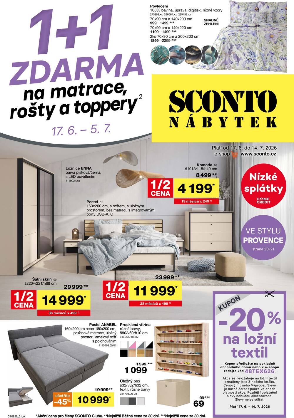 Leták SCONTO Nábytek - Sconto nábytek od 17.6. do 14.7.2026 - strana 1