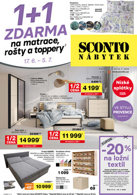 SCONTO nábytek letáky