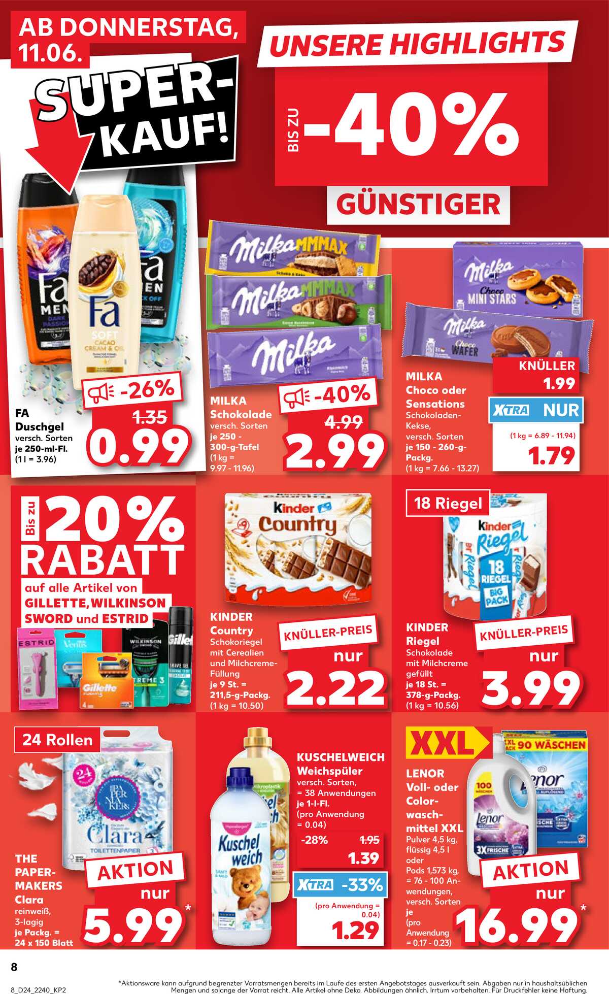 Leták Kaufland Německo 11.6.-17.6.2026 strana 8