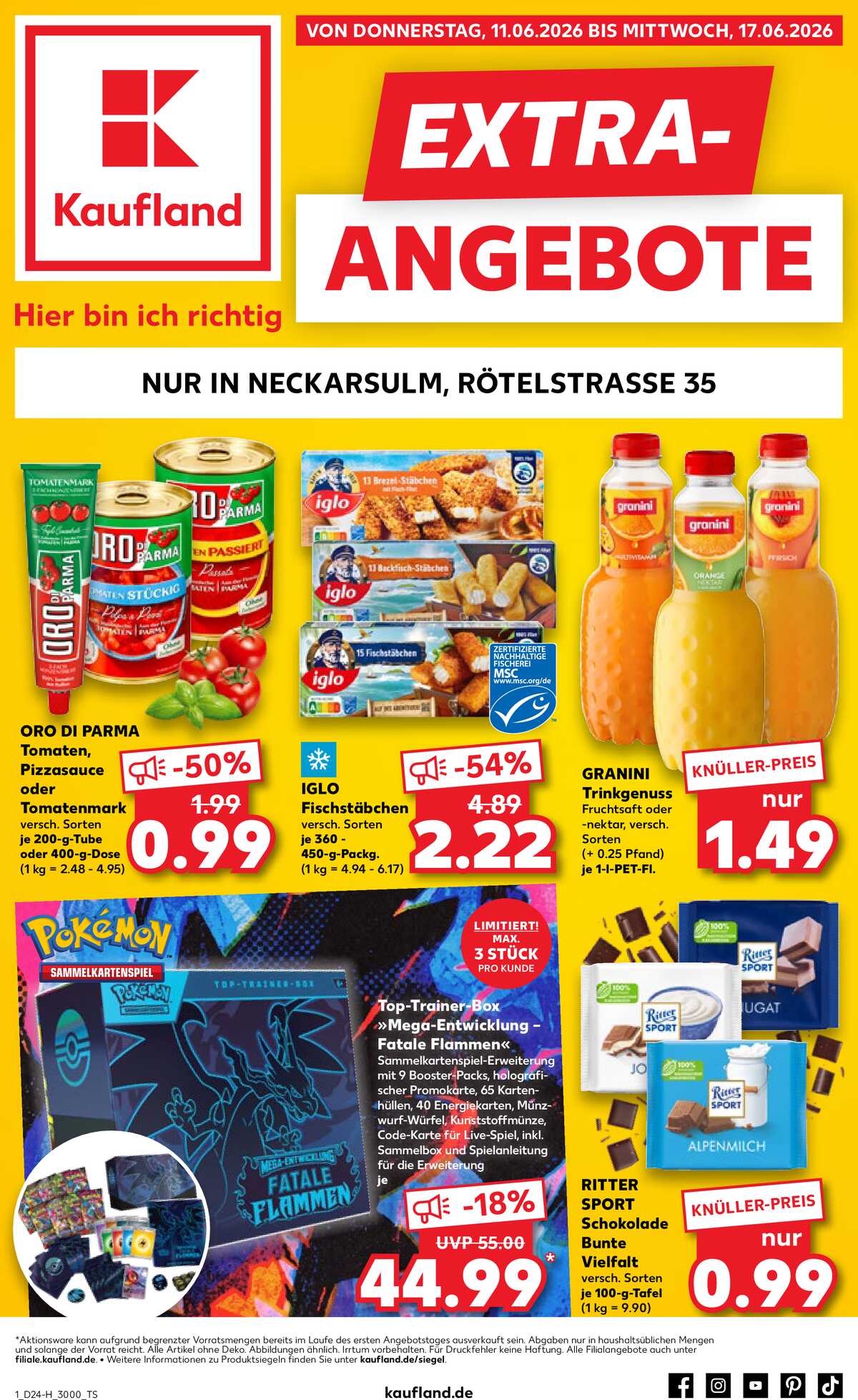 Leták Kaufland Německo 11.6.-17.6.2026 strana 1