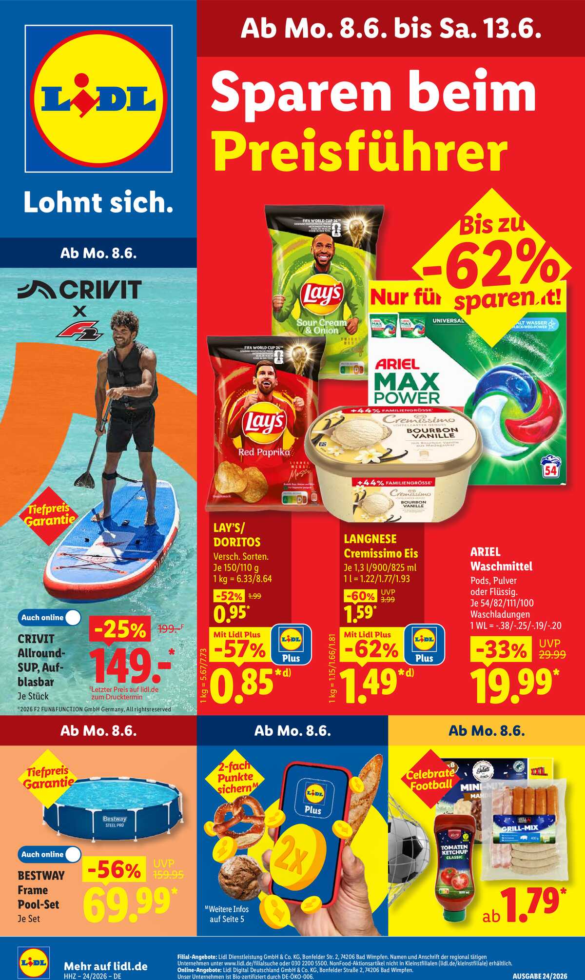 Leták Lidl Německo 8.6.-13.6.2026 strana 1
