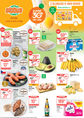 Akční leták Globus 10.6. - 16.6.2026 - Globus Ostrava