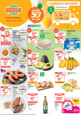 Akční leták Globus 10.6. - 16.6.2026 - Globus Praha - Štěrboholy