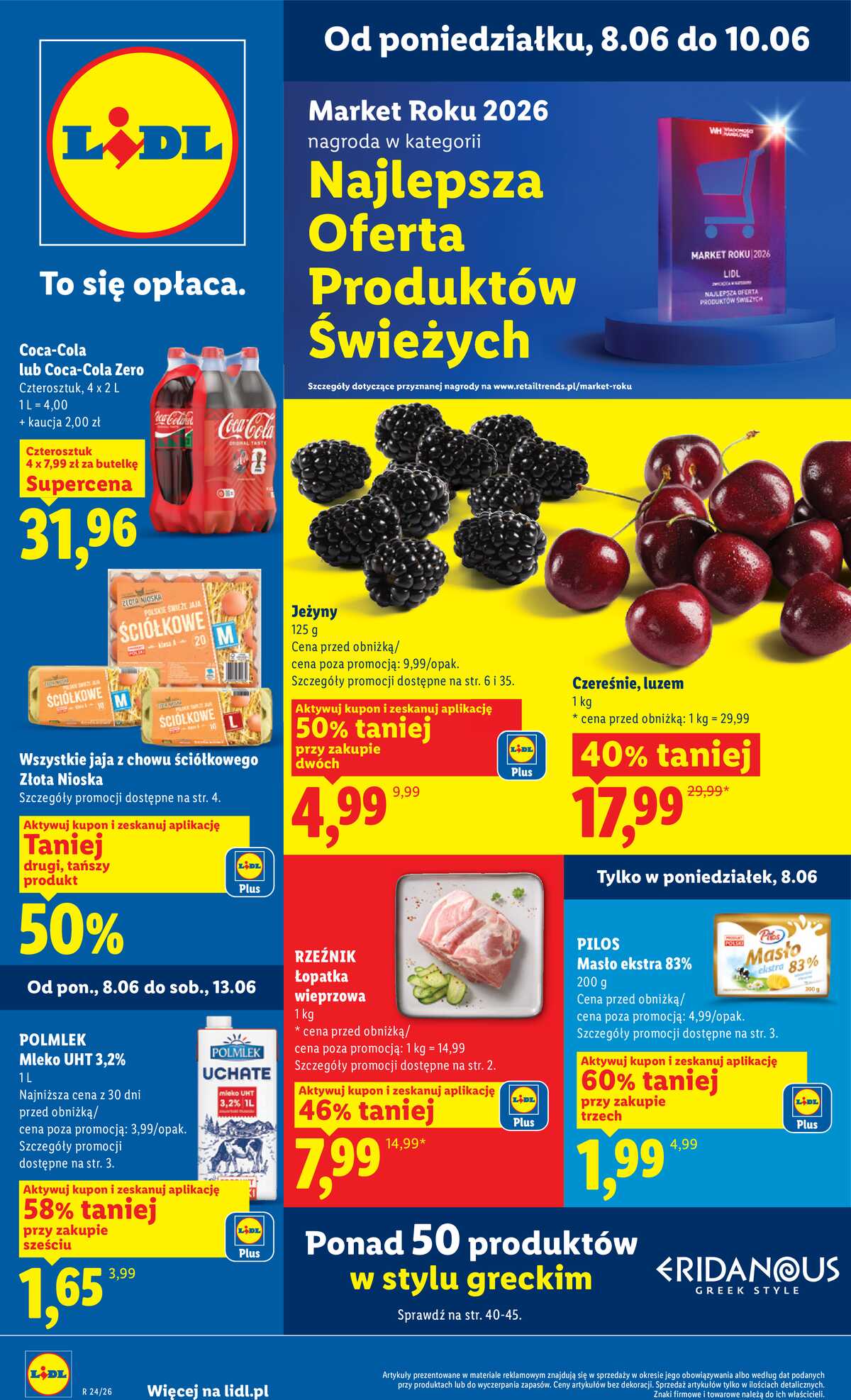 Leták Lidl Polsko 8.6.-10.6.2026 - Leták platí od 8. do 10. června strana 1
