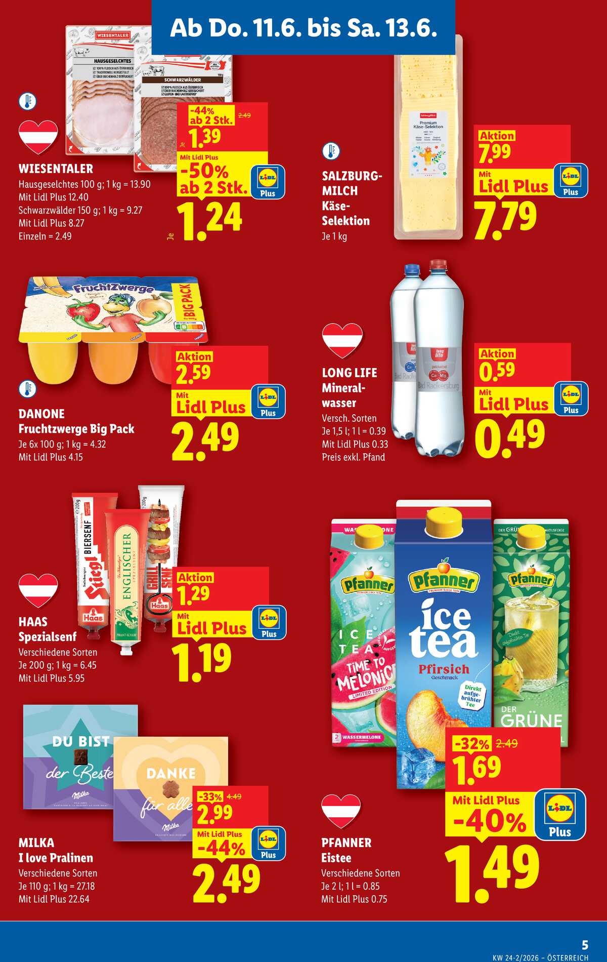 Leták Lidl Rakousko 11.6.-17.6.2026 strana 5