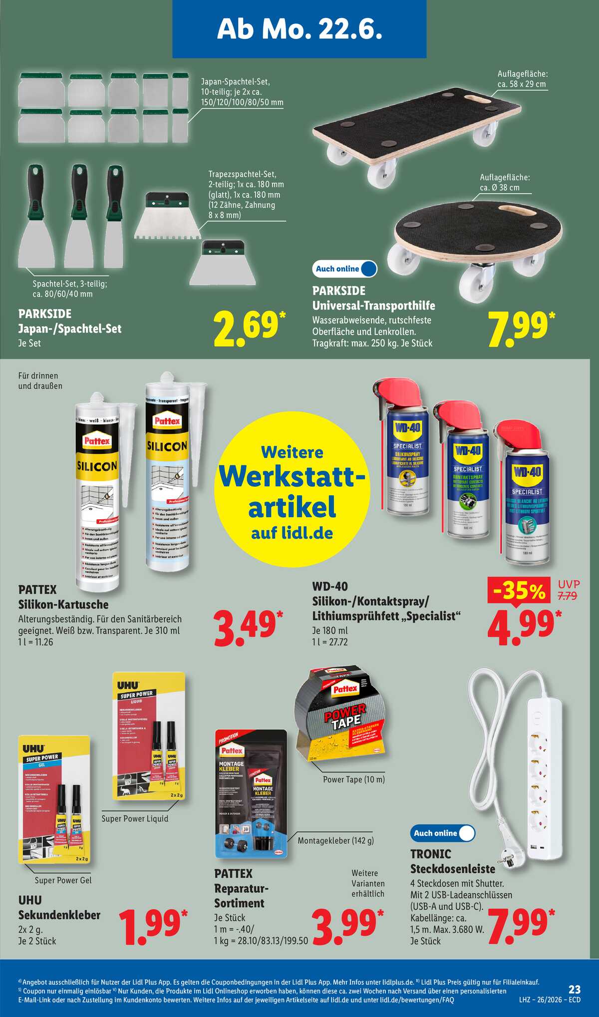 Leták Lidl Německo 22.6.-27.6.2026 strana 21