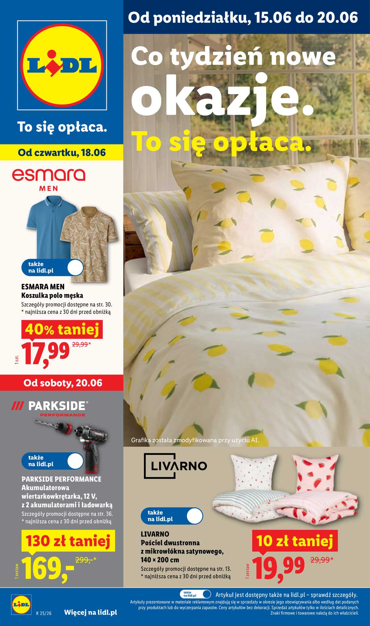 Leták Lidl Polsko 15.6.-20.6.2026 - Katalog platí od 15. června strana 1