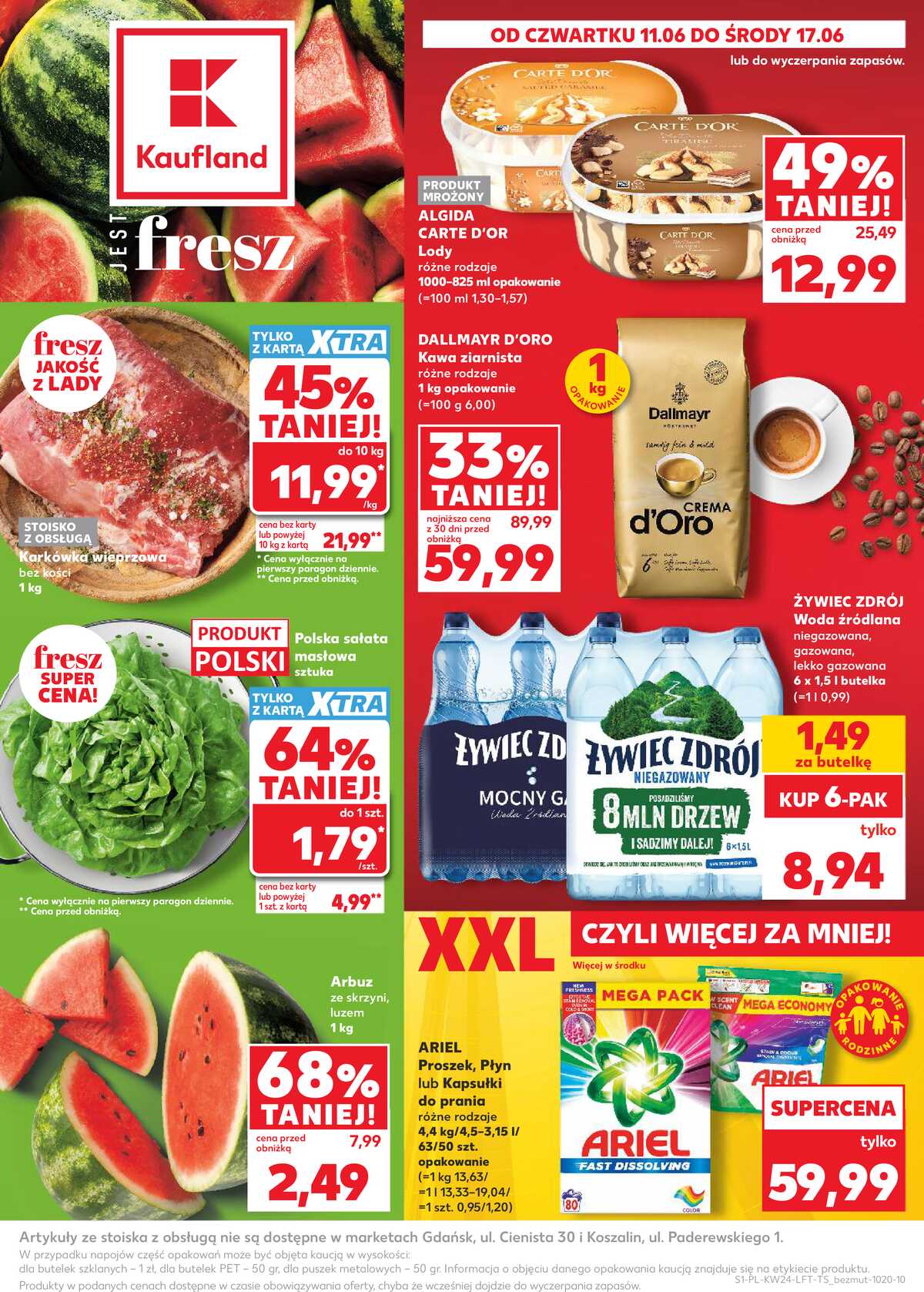 Leták Kaufland Polsko 11.6.-17.6.2026 - Týdenní zpravodaj strana 1