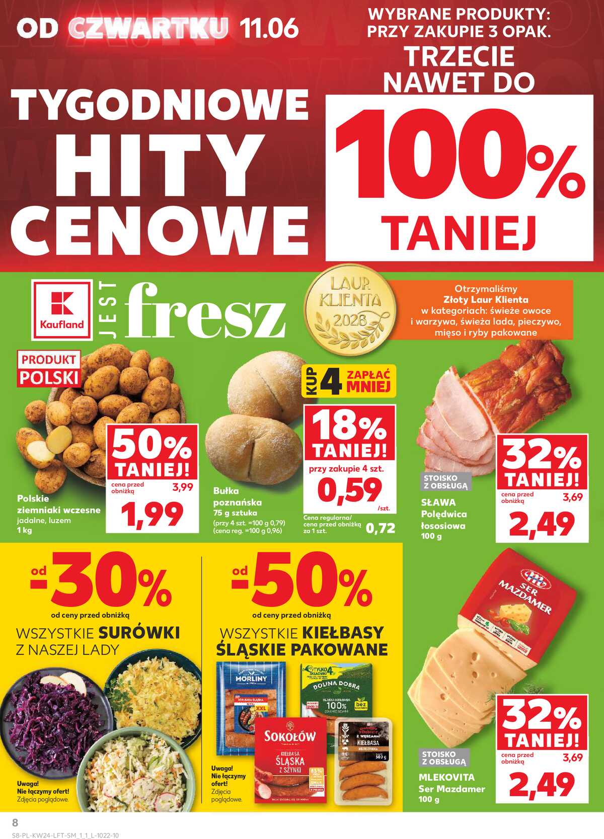 Leták Kaufland Polsko 11.6.-17.6.2026 - Týdenní zpravodaj strana 8
