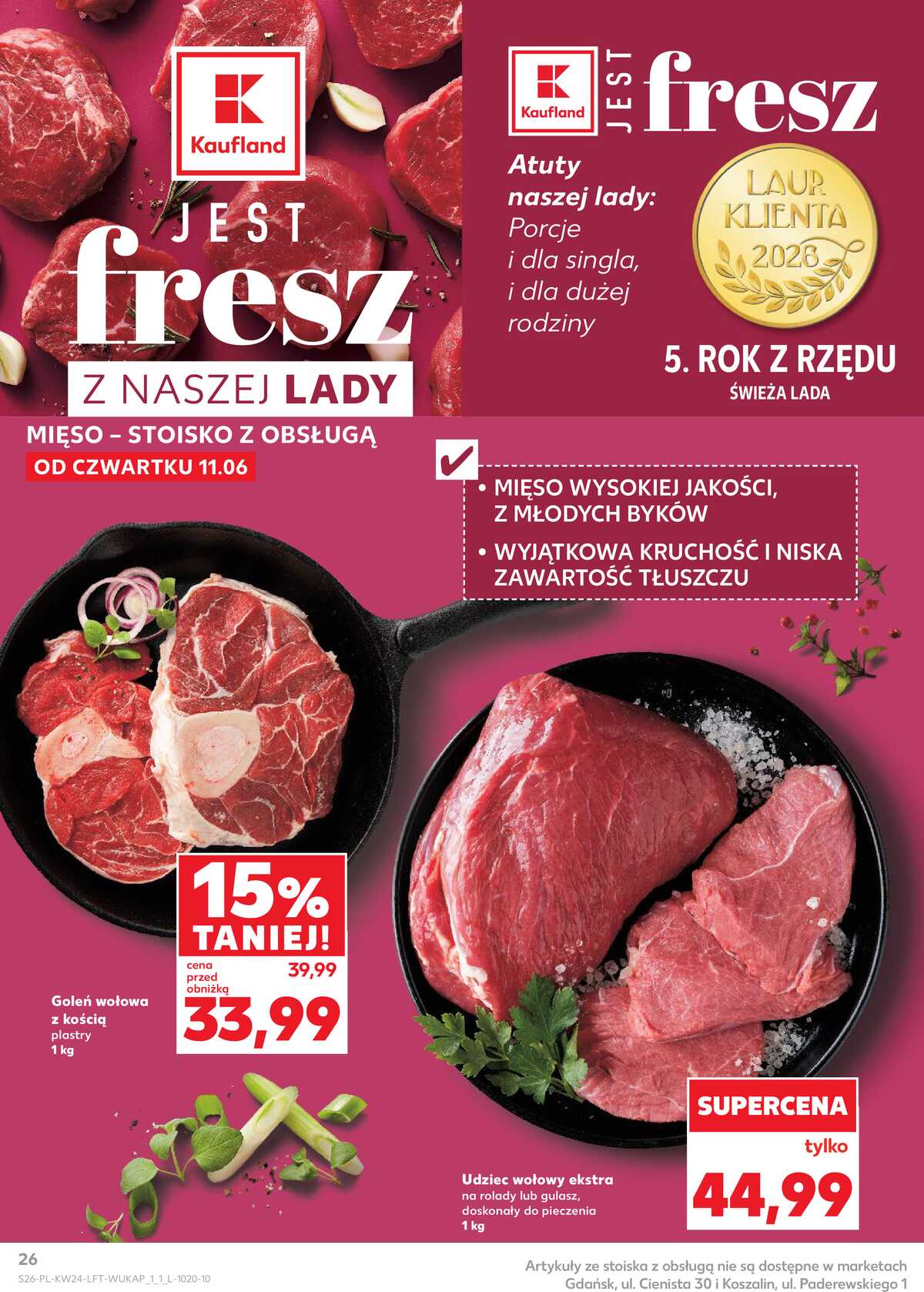 Leták Kaufland Polsko 11.6.-17.6.2026 - Týdenní zpravodaj strana 26