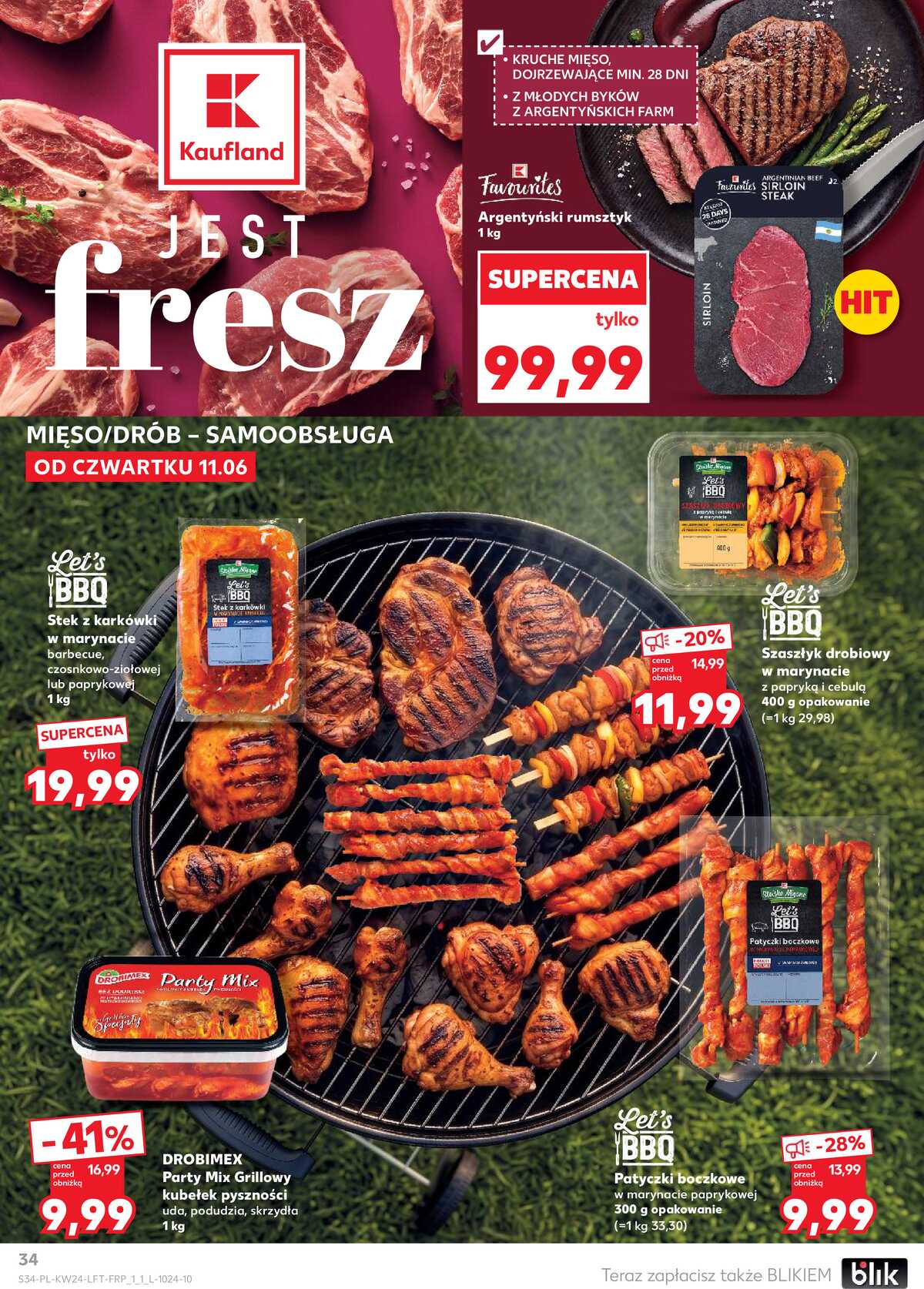 Leták Kaufland Polsko 11.6.-17.6.2026 - Týdenní zpravodaj strana 34
