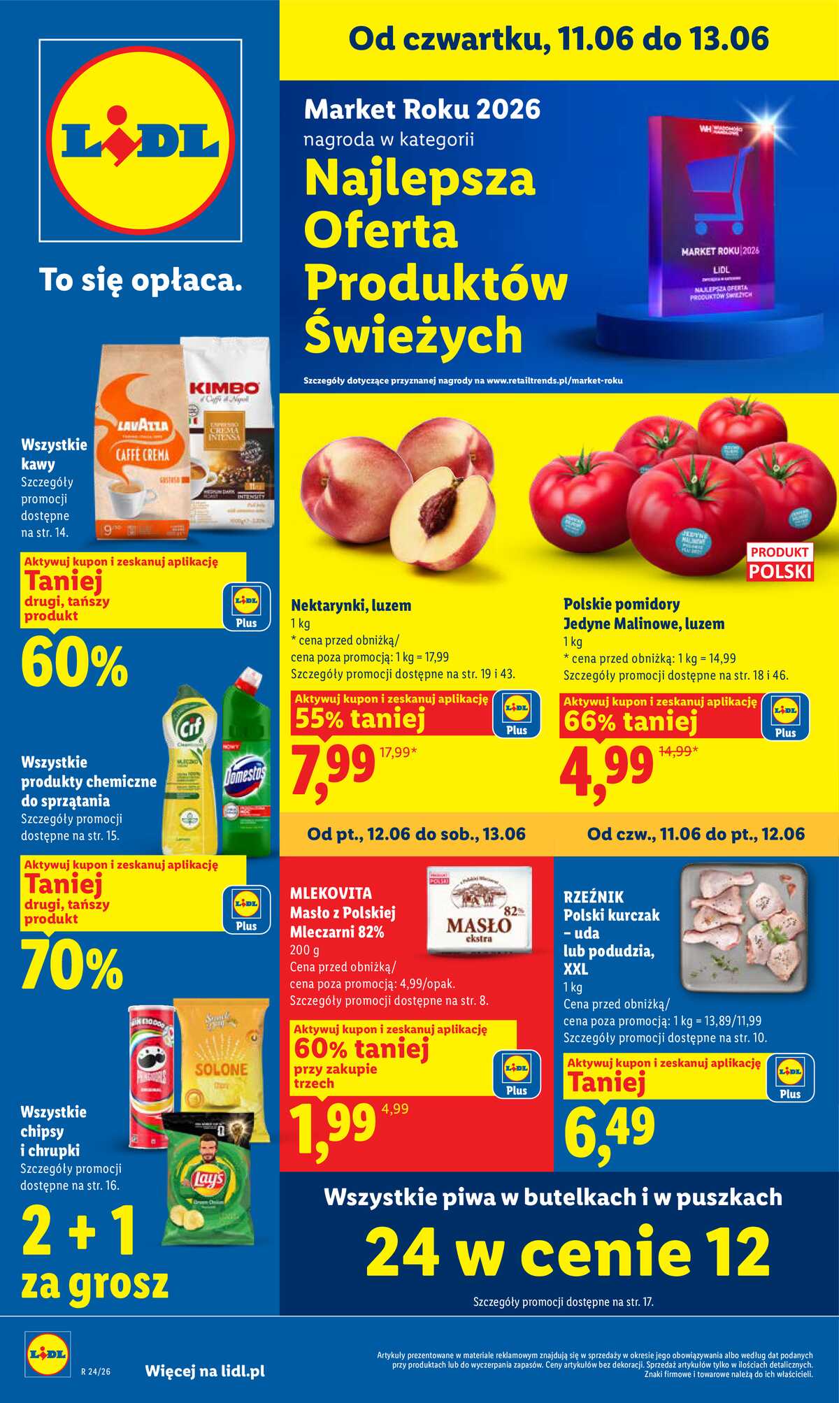 Leták Lidl Polsko 11.6.-13.6.2026 - Leták platí od 11. 6. do 13. 6. strana 1