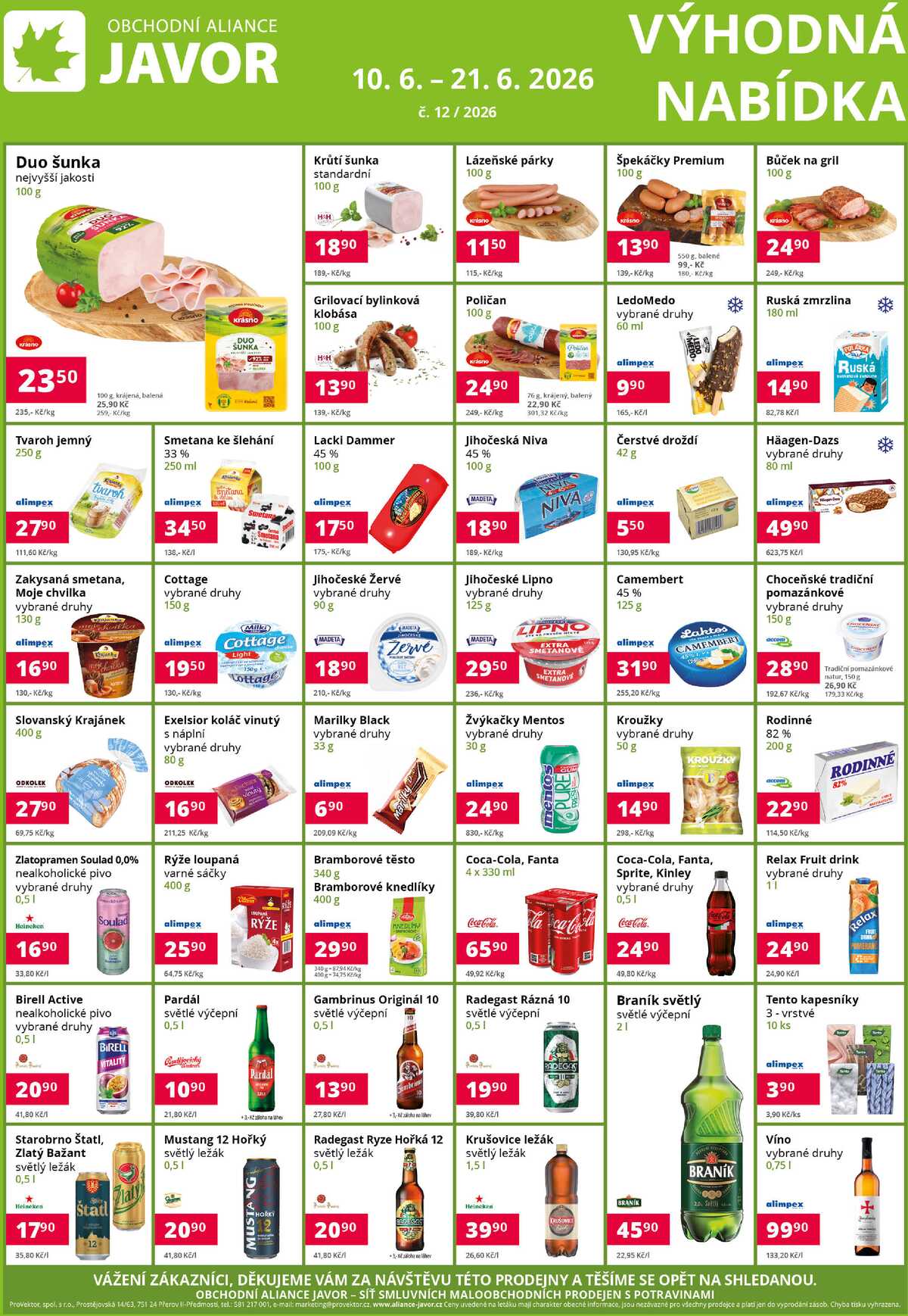 Obchodní aliance Javor do 21.6. strana 1