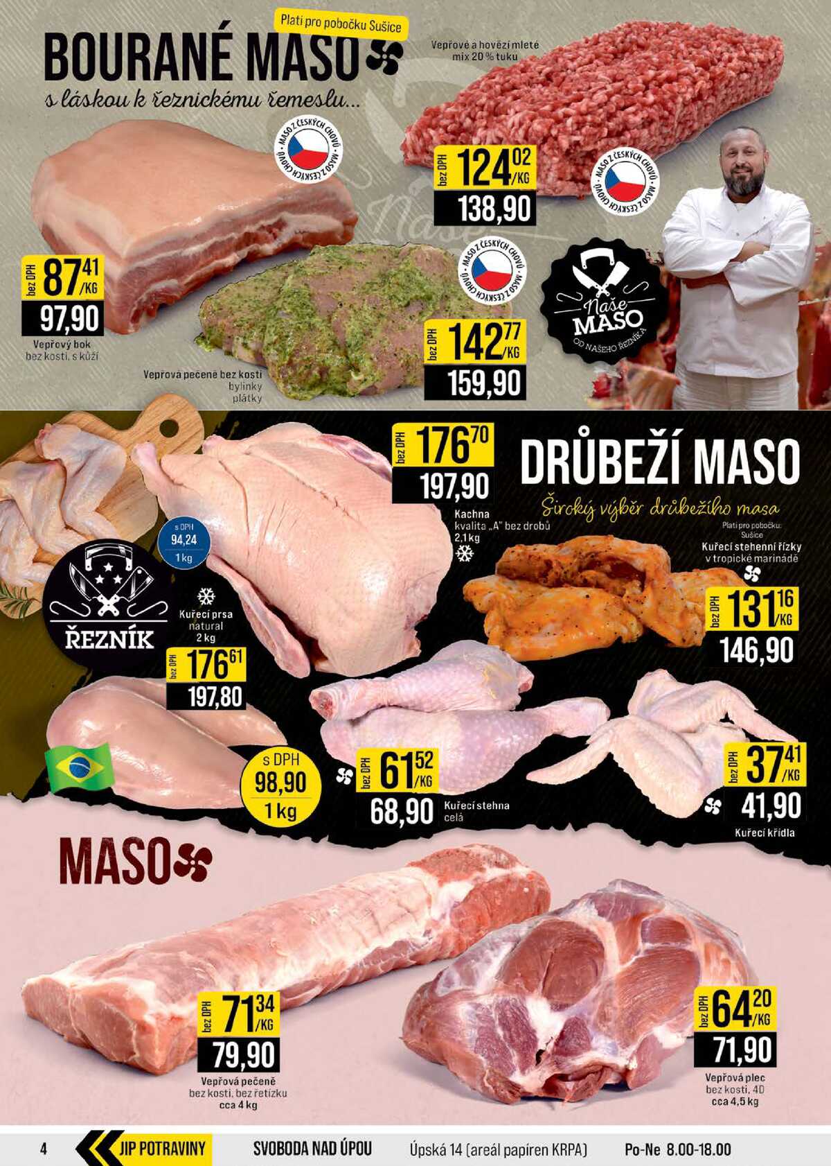 JIP Cash & Carry České Budějovice, Most, Náchod, Polička, Sušice a Svoboda nad Úpou od 10.6. do 16.6.2026 strana 4