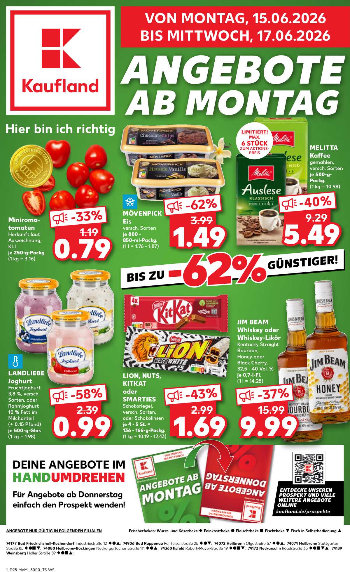 Leták Kaufland Německo 15.6.-17.6.2026 strana 1