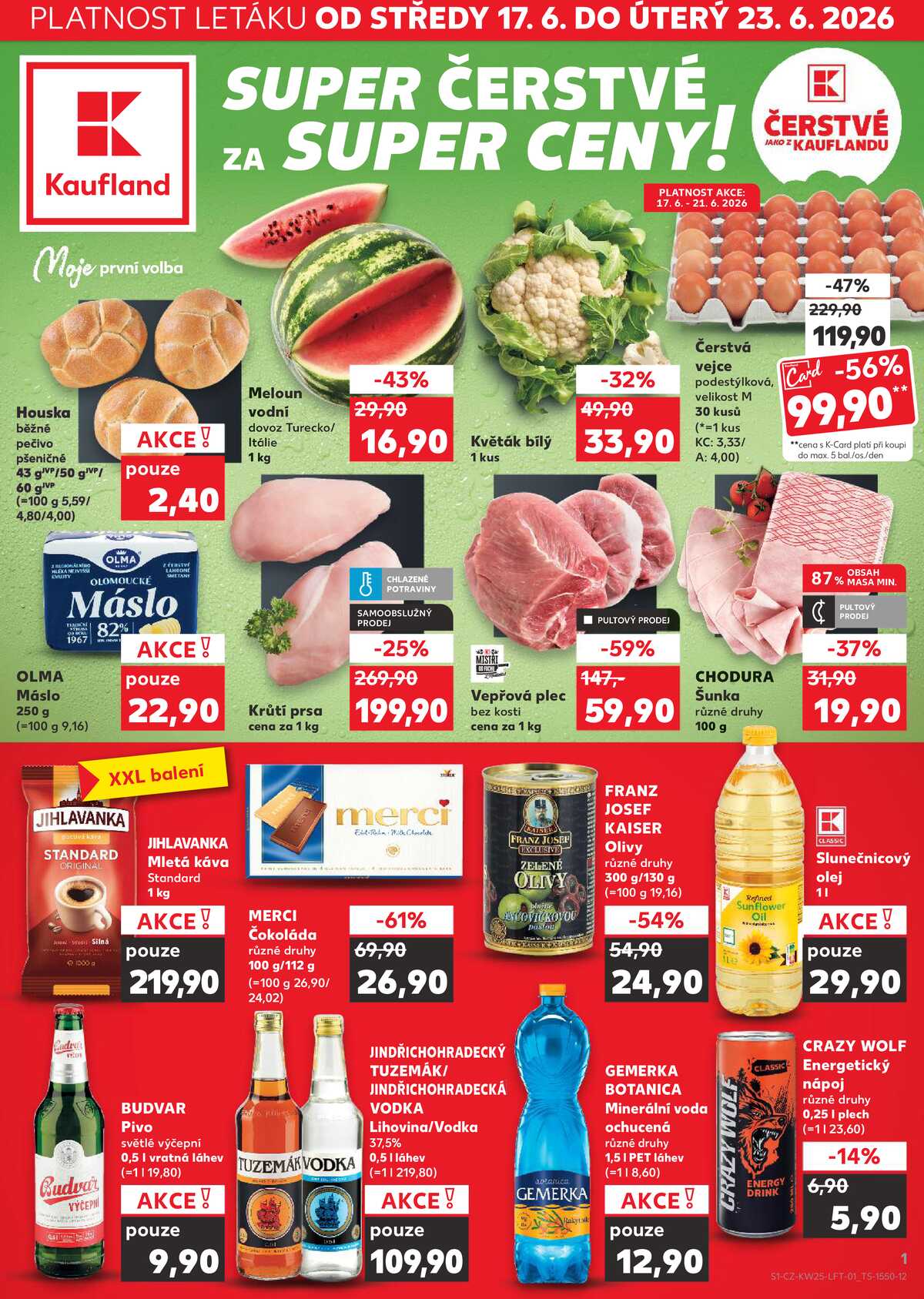 Kaufland 17.6. - 23.6. - Kaufland - Veselí nad Lužnicí - Budějovická strana 1