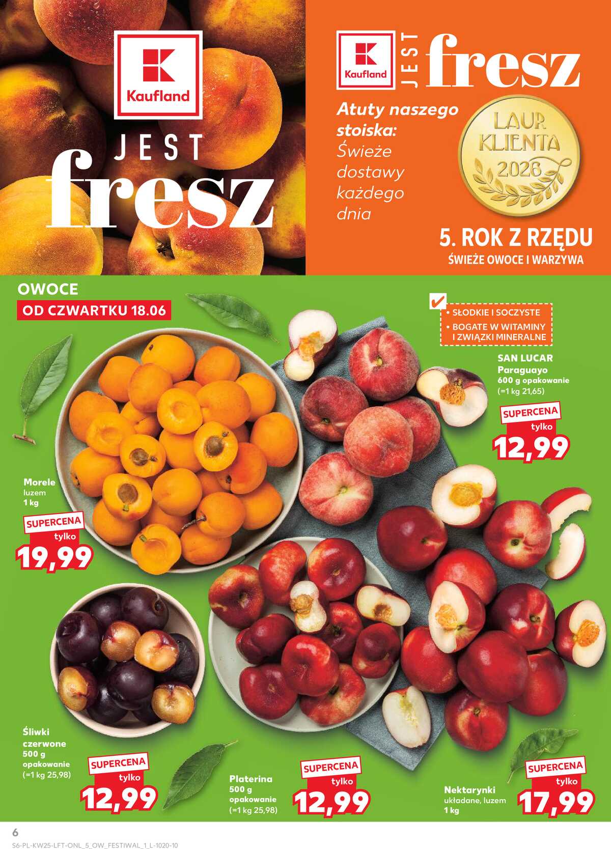 Leták Kaufland Polsko 18.6.-24.6.2026 - Týdenní zpravodaj strana 6