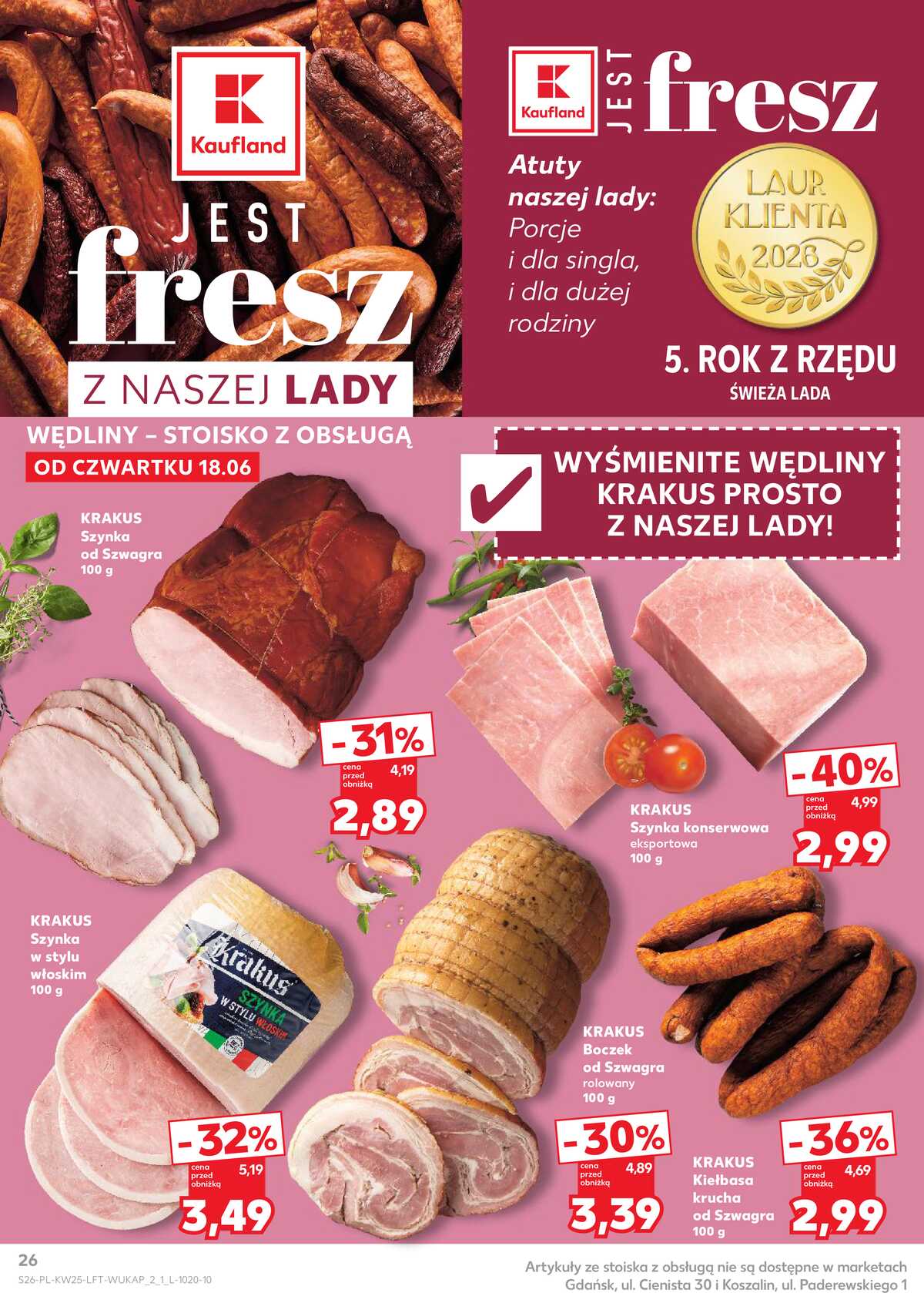 Leták Kaufland Polsko 18.6.-24.6.2026 - Týdenní zpravodaj strana 26