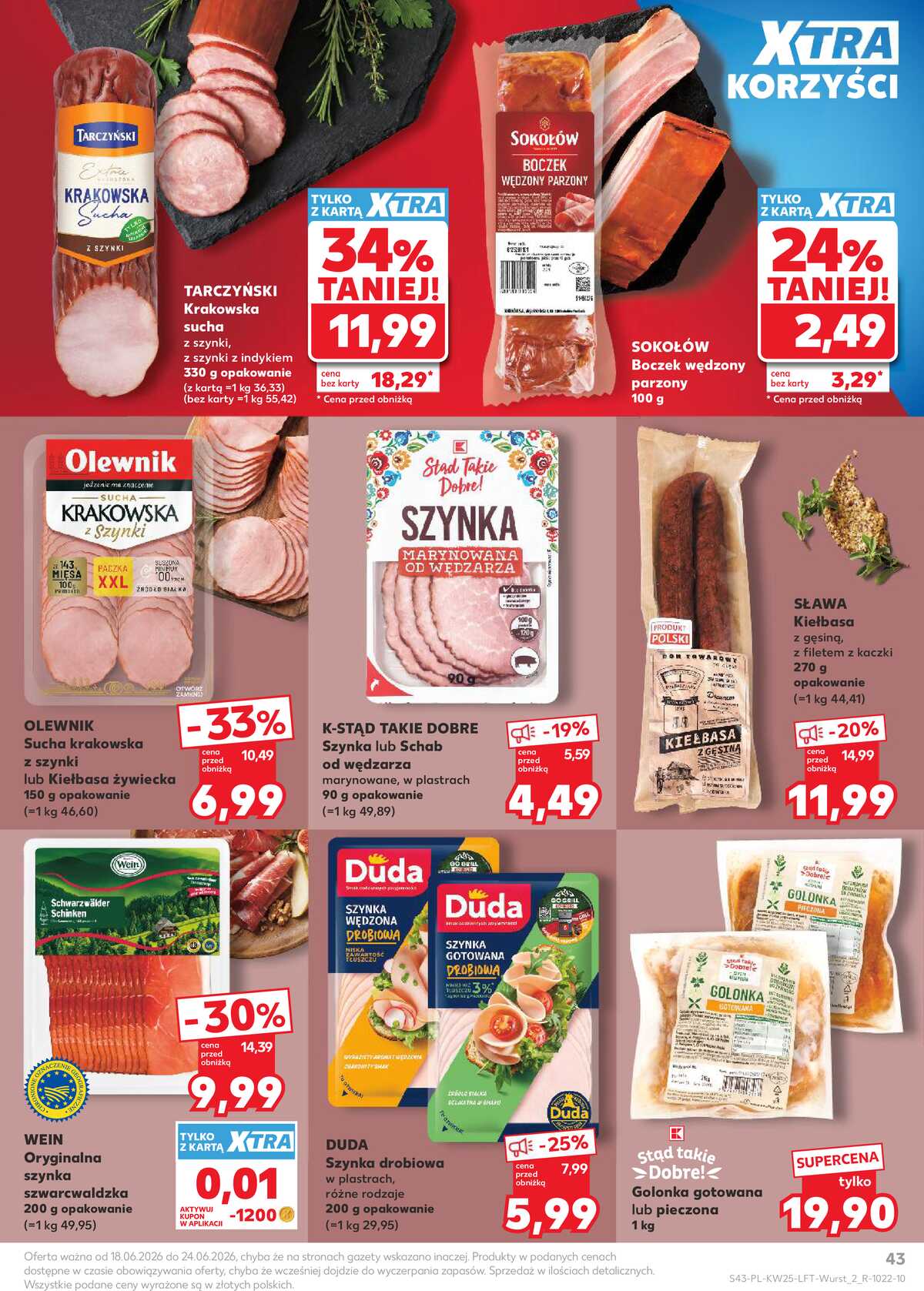Leták Kaufland Polsko 18.6.-24.6.2026 - Týdenní zpravodaj strana 43