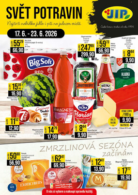 JIP Cash &amp;amp; Carry Brno, Praha, Ostrava, Jilemnice, Pardubice, Ostrava, Karlovy Vary, Olomouc a Zlín od 17.6. do 23.6.2026