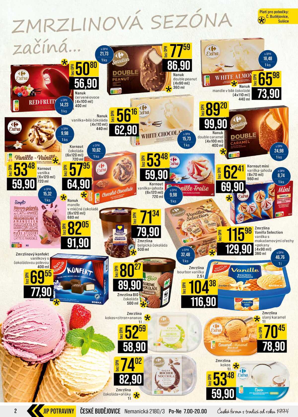 JIP Cash & Carry České Budějovice, Most, Náchod, Polička, Sušice a Svoboda nad Úpou od 17.6. do 23.6.2026 strana 2