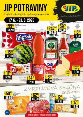 JIP Cash &amp;amp; Carry České Budějovice, Most, Náchod, Polička, Sušice a Svoboda nad Úpou od 17.6. do 23.6.2026