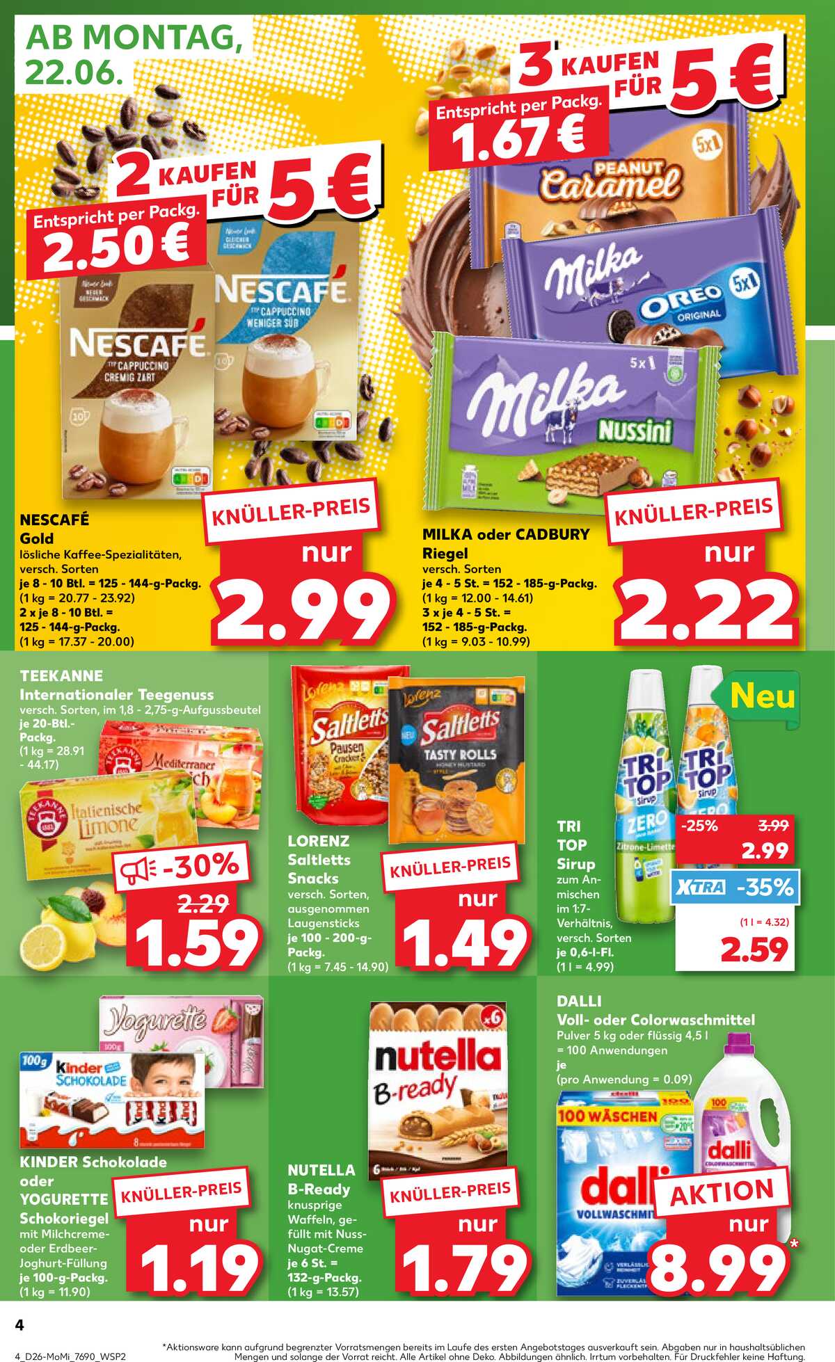 Leták Kaufland Německo 22.6.-24.6.2026 strana 4