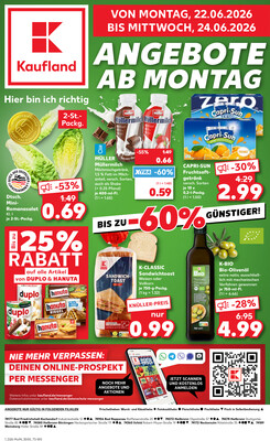 Leták Kaufland Německo 22.6.-24.6.2026