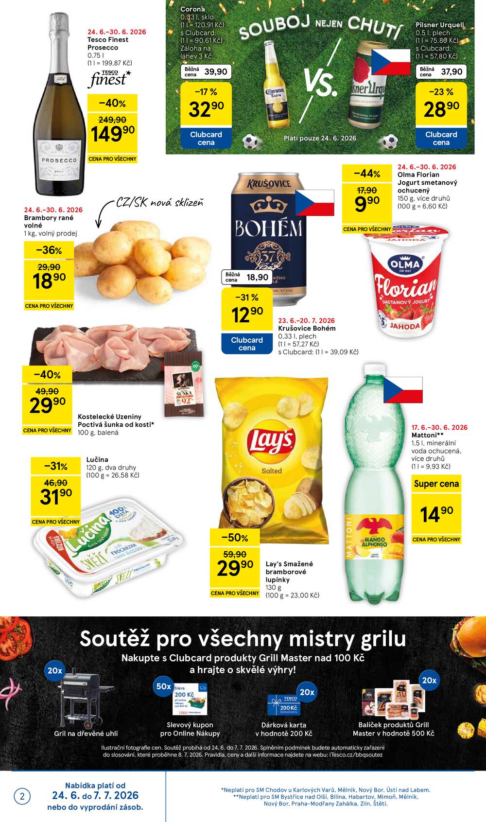 Tesco supermarkety od 24.6. do 30.6.2026