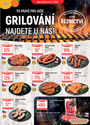 Akční leták Globus 24.6. - 7.7.2026 - Globus Praha - Centrum Černý Most