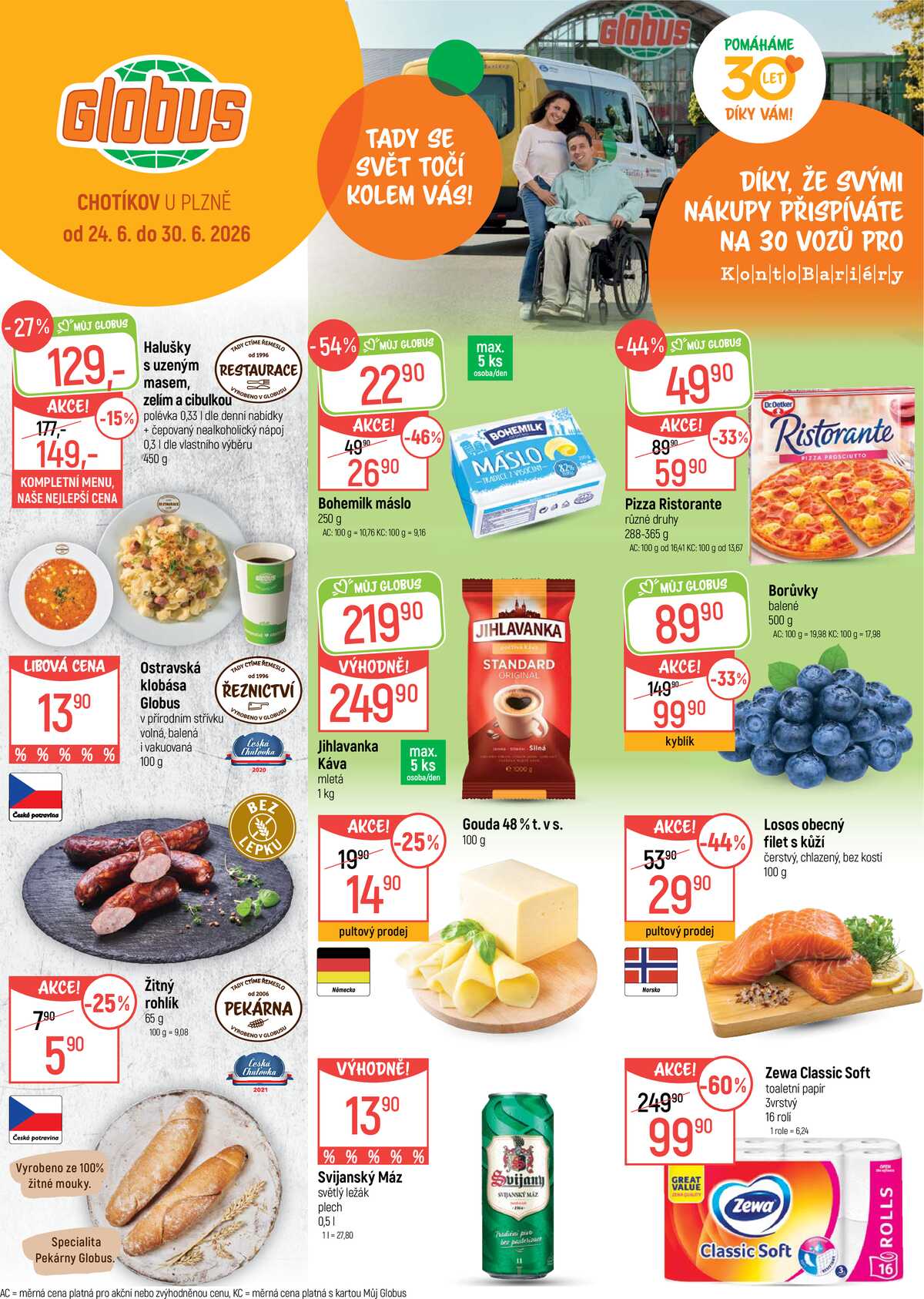 Akční leták Globus 24.6. - 30.6.2026 - Globus Chotíkov u Plzně strana 1