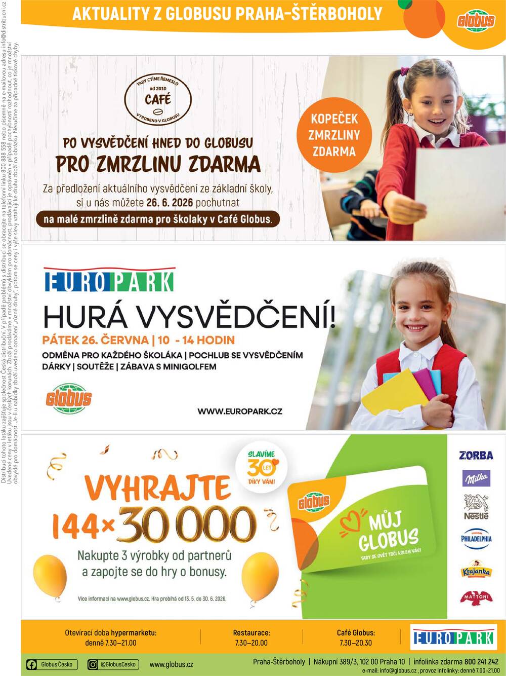 Akční leták Globus 24.6. - 30.6.2026 - Globus Praha - Štěrboholy