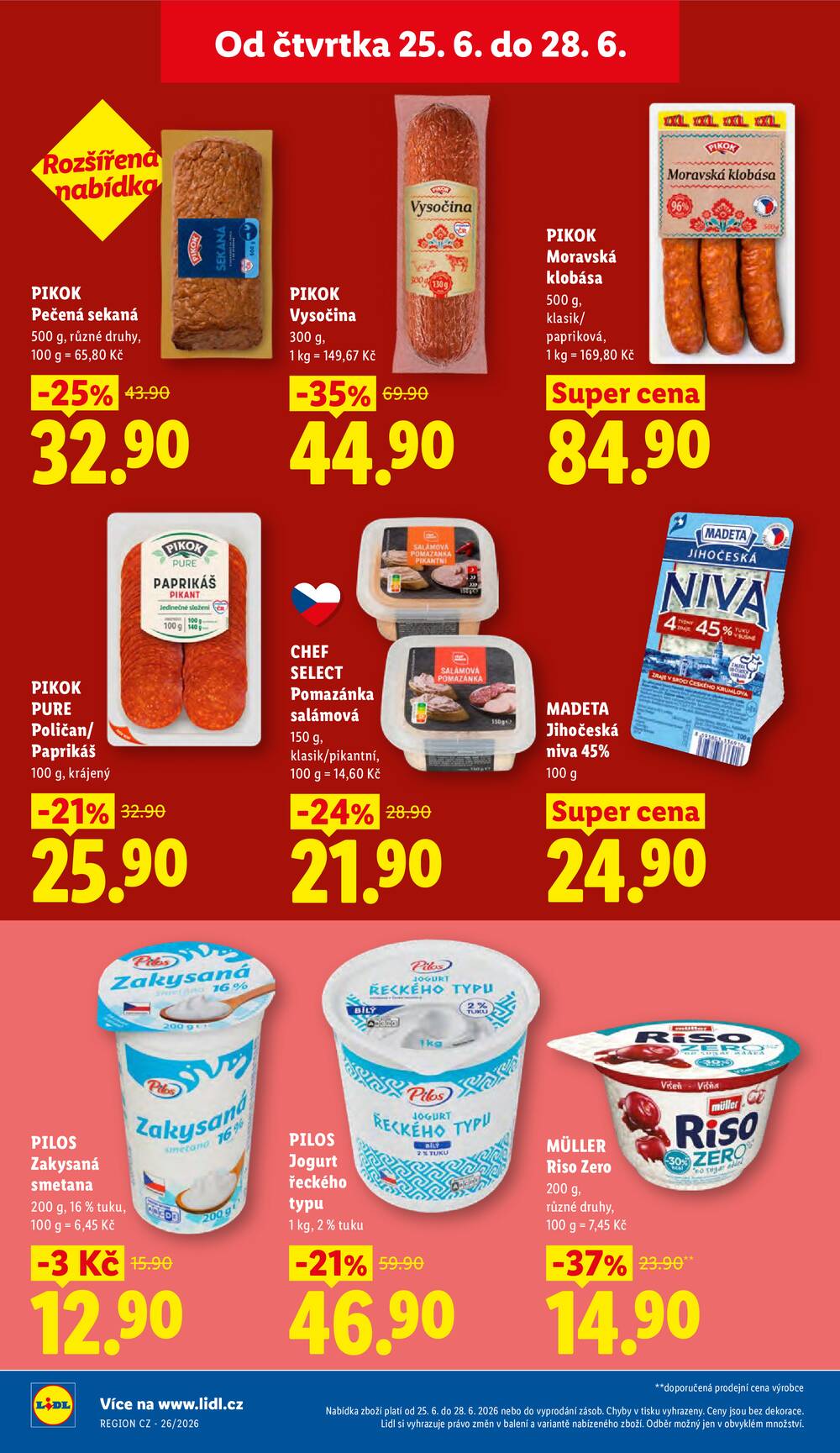 Lidl Čtvrtek od 25.6. do 28.6.2026