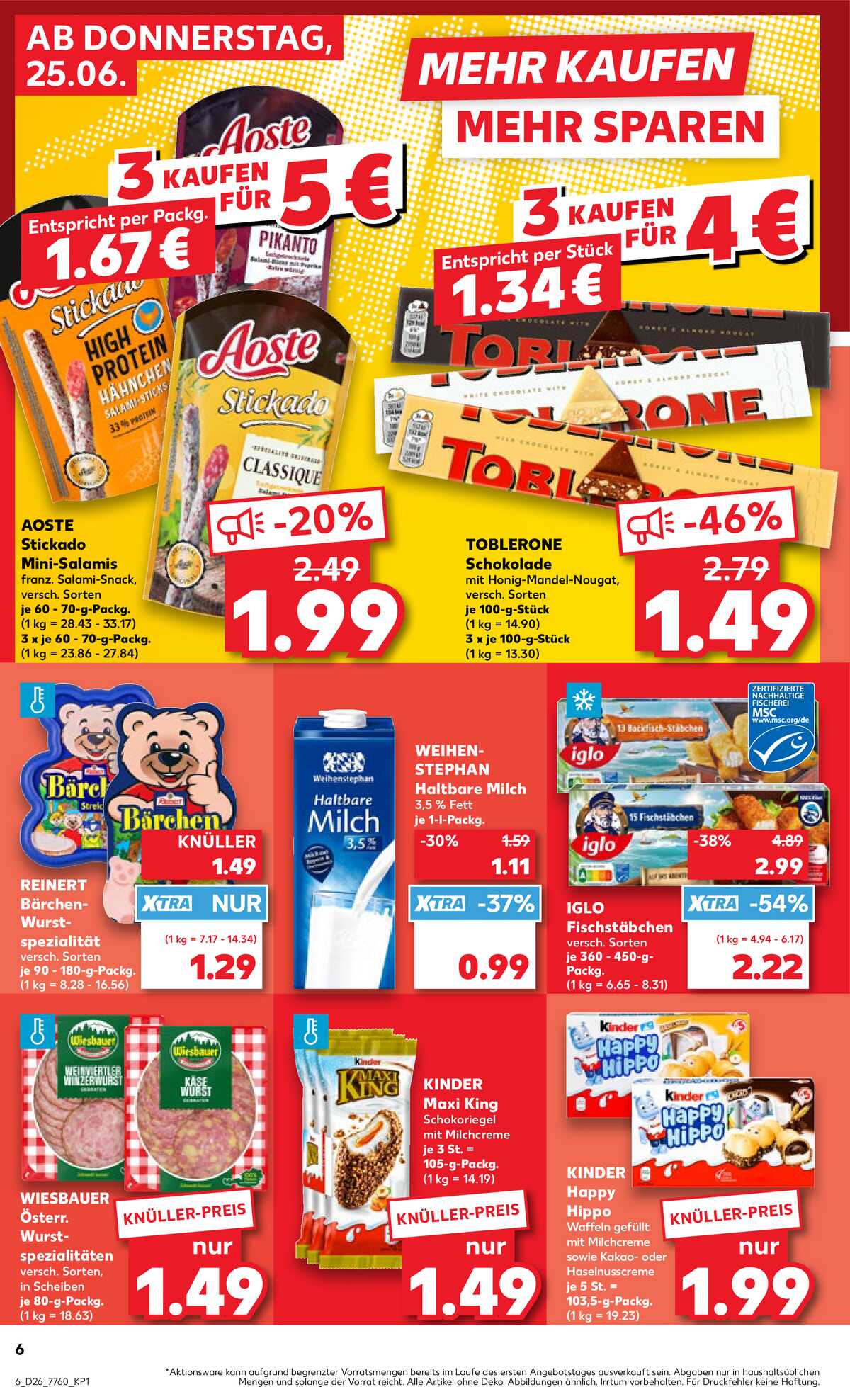 Leták Kaufland Německo 25.6.-1.7.2026 strana 6