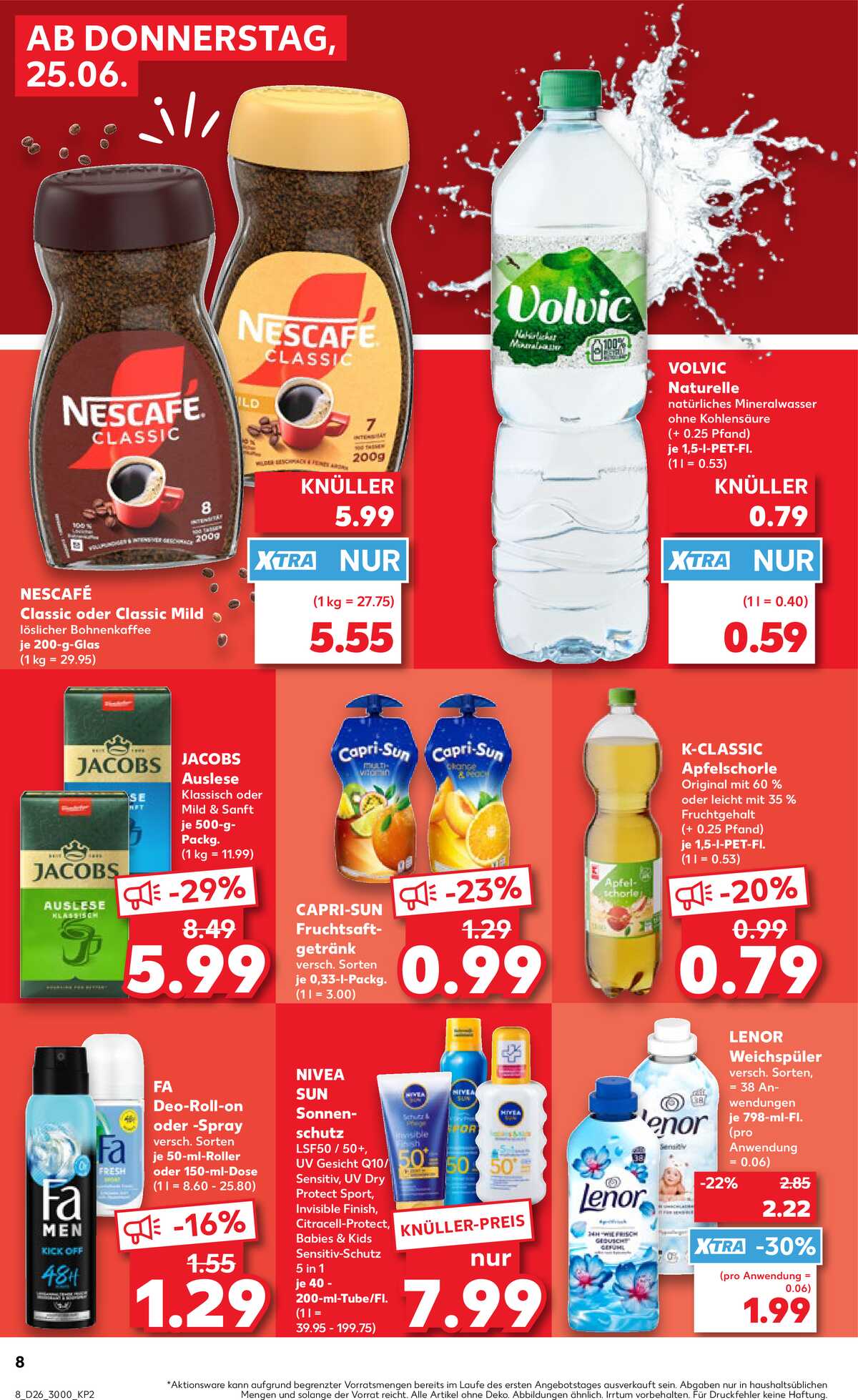 Leták Kaufland Německo 25.6.-1.7.2026 strana 8