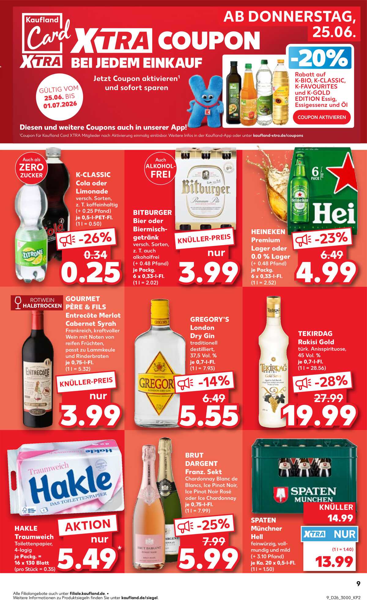 Leták Kaufland Německo 25.6.-1.7.2026 strana 9