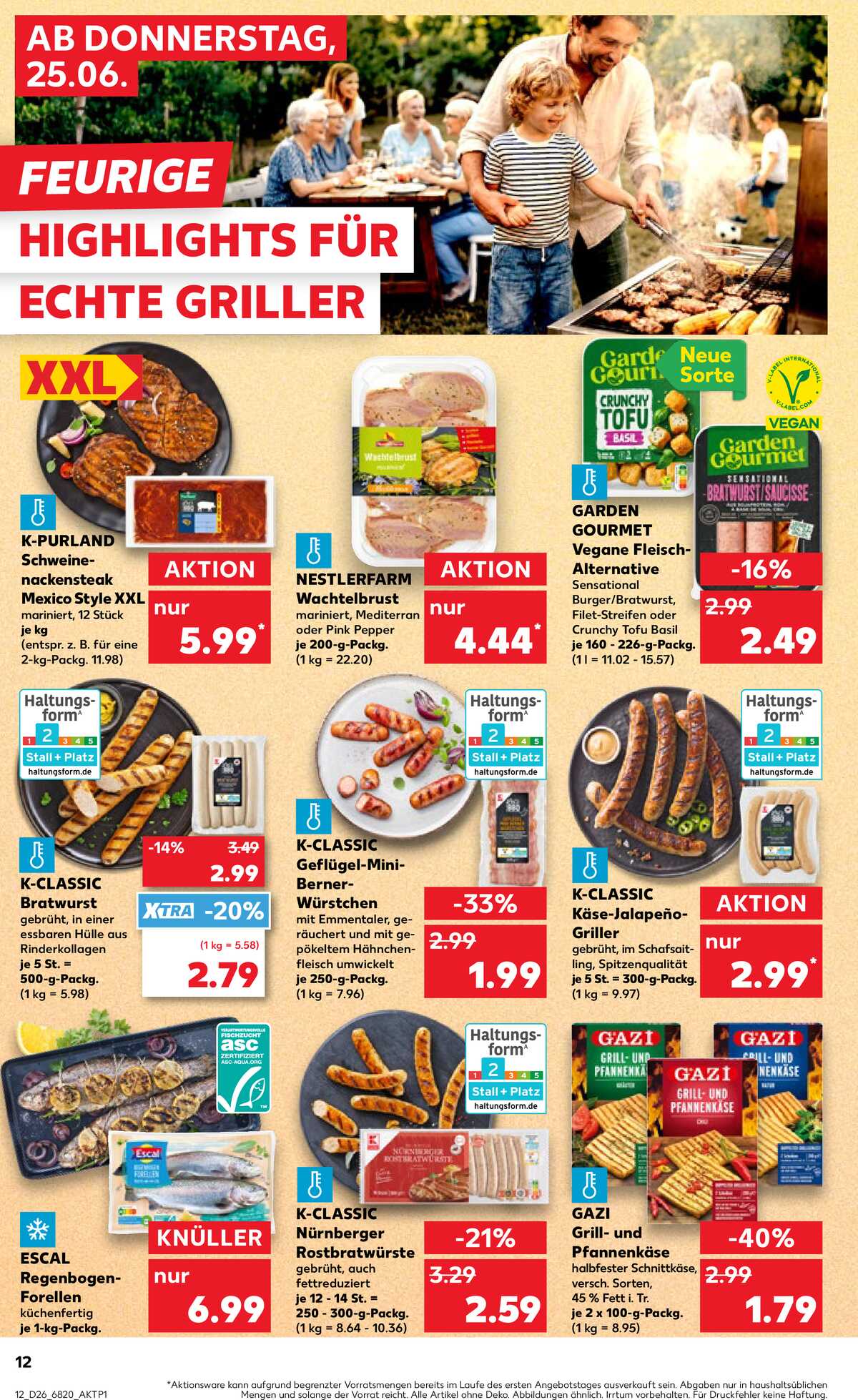 Leták Kaufland Německo 25.6.-1.7.2026 strana 12
