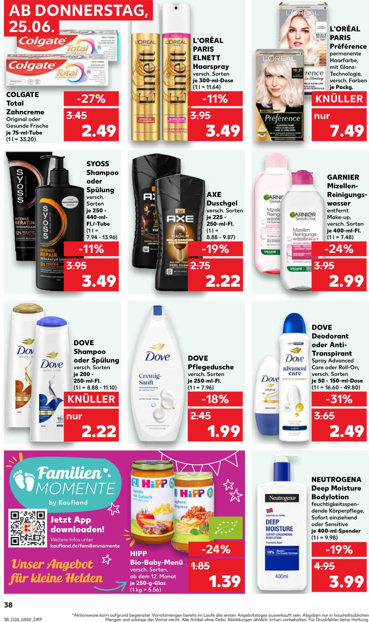 Leták Kaufland Německo 25.6.-1.7.2026 strana 38