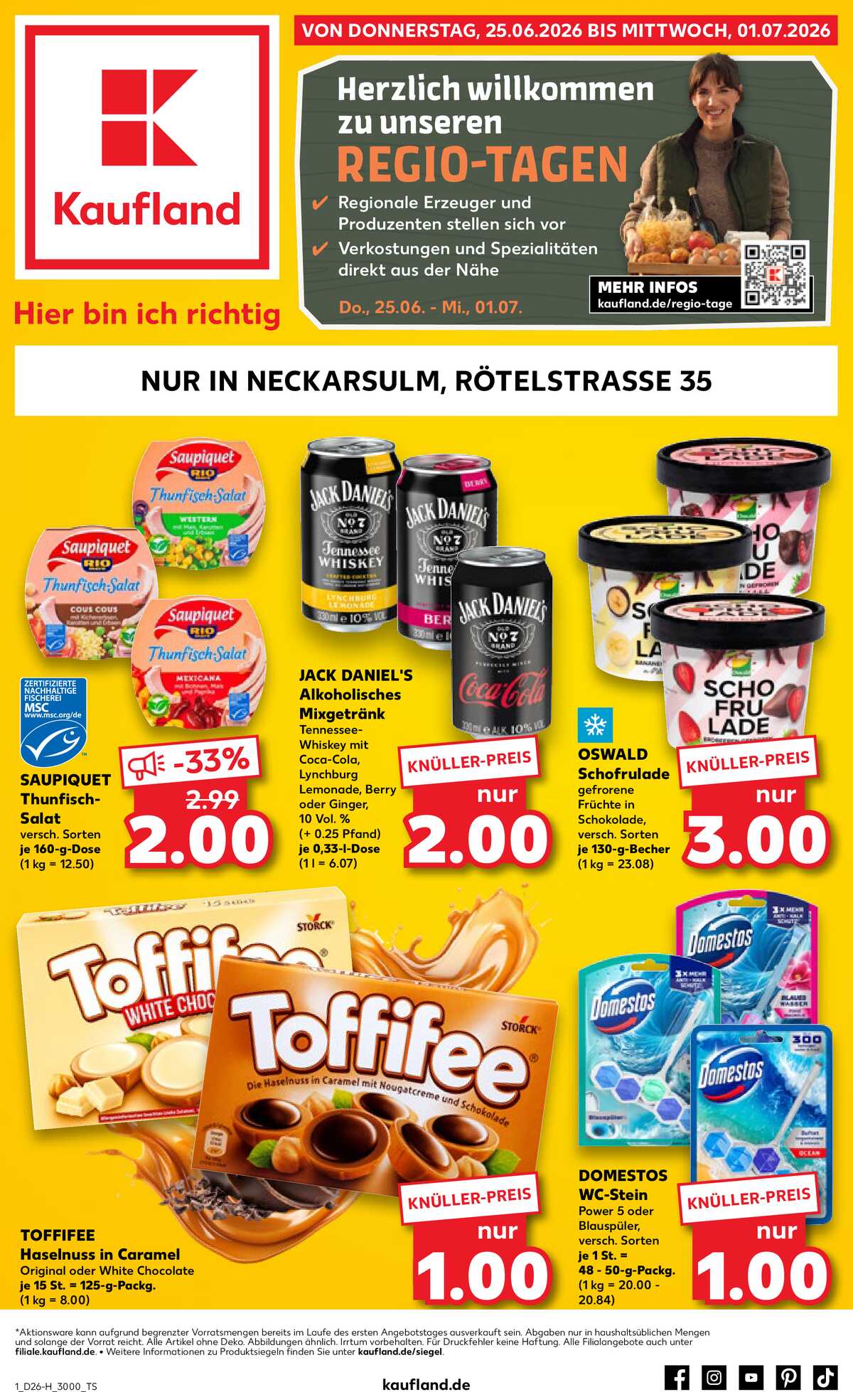 Leták Kaufland Německo 25.6.-1.7.2026 strana 1