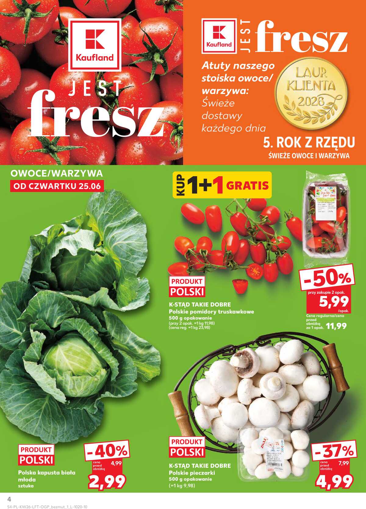 Leták Kaufland Polsko 25.6.-1.7.2026 - Týdenní zpravodaj strana 4
