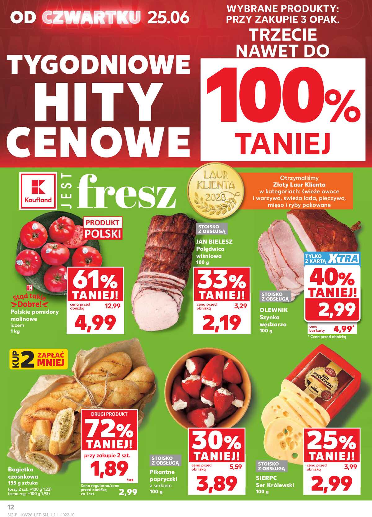 Leták Kaufland Polsko 25.6.-1.7.2026 - Týdenní zpravodaj strana 12