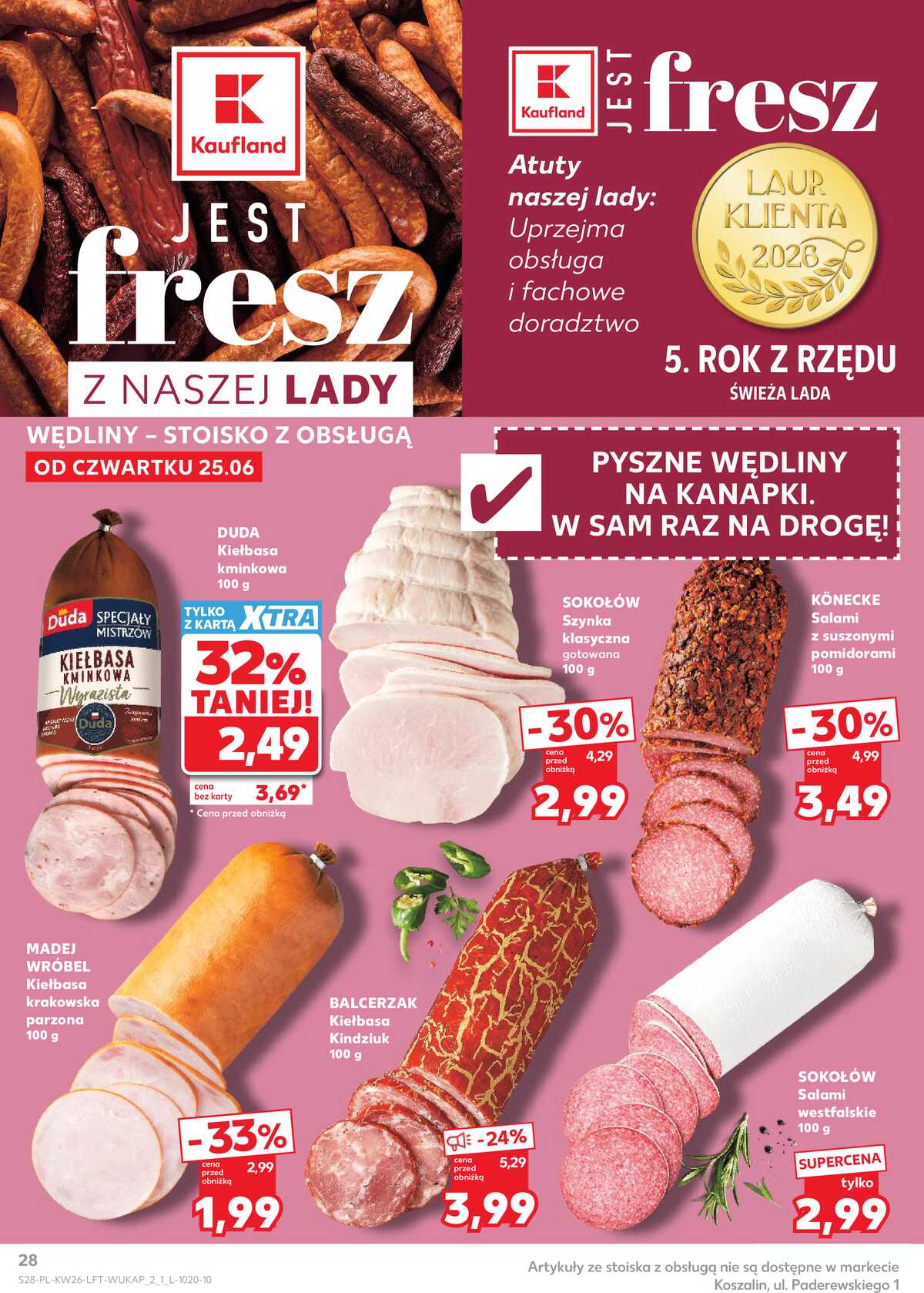 Leták Kaufland Polsko 25.6.-1.7.2026 - Týdenní zpravodaj strana 28