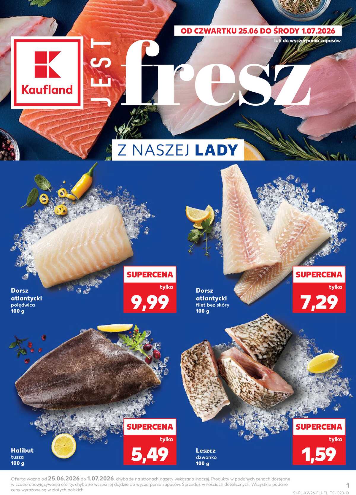Leták Kaufland Polsko 25.6.-1.7.2026 - Ryby z našeho pultu strana 1