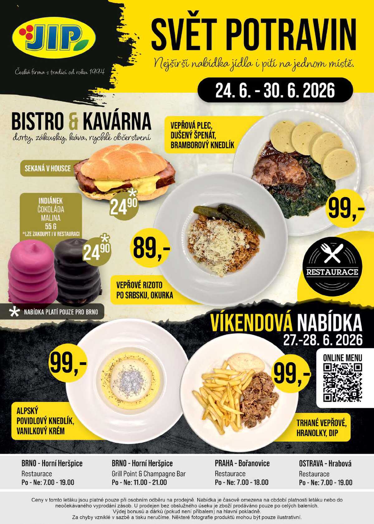 JIP Cash & Carry Brno, Praha, Ostrava, Jilemnice, Pardubice, Ostrava, Karlovy Vary, Olomouc a Zlín od 24.6. do 30.6.2026 strana 20