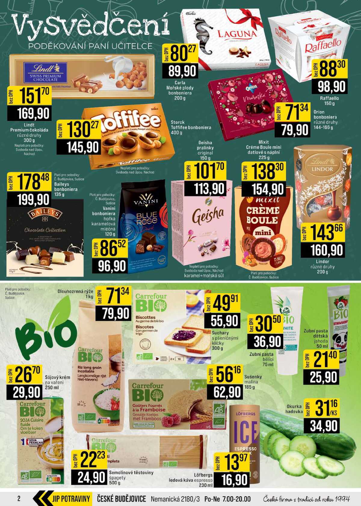 JIP Cash & Carry České Budějovice, Most, Náchod, Polička, Sušice a Svoboda nad Úpou od 24.6. do 30.6.2026 strana 2